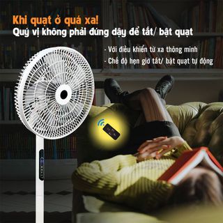 Quạt thổi gió "Rừng" điều khiển từ xa, 8 cấp độ mát, hẹn giờ, không tiếng ồn. Bảo hành 1 năm