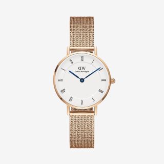 ĐỒNG HỒ NỮ CAO CẤP D.W PETITE ROMAN NUMERALS DÂY LƯỚI MẶT TRÒN 1