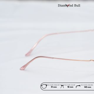 Kính Mắt Thời Trang Nam Nữ Diamond Bull Store Gọng Kim Loại Chống Ánh Sáng Xanh Tia UV 33-VĐ-KL