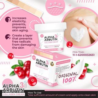 Kem Dưỡng Trắng Da Body Collagen 3 Plus Cream Alpha Arbutin 100ml Thái Lan