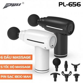 Súng massage cầm tay mini Puli PL-656 - 6 đầu cải tiến giảm đau nhức, căng cơ toàn thân giá sỉ