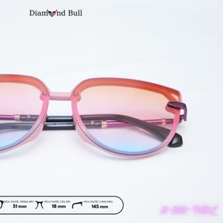 Mắt Kính Râm Mát Nam Nữ Thời Trang Diamond Bull Store Dáng Vuông Gọng Nhựa Mắt Râm Chống Tia 16-8984MHL