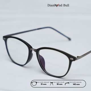 Kính Mắt Thời Trang Nam Nữ Diamond Bull Store Gọng Nhựa Chống Ánh Sáng Xanh Tia UV 38-Đ-N