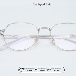 Kính Mắt Thời Trang Nam Nữ Diamond Bull Store Gọng Kim Loại Chống Ánh Sáng Xanh Tia UV 41-B-KL