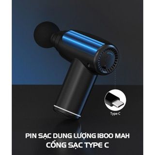 Súng massage cầm tay mini Puli PL-656 - 6 đầu cải tiến giảm đau nhức, căng cơ toàn thân