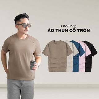 Áo thun nam nữ cổ tròn BELAIRMAN vải cotton bông mềm mại với nhiều màu mới trẻ trung, thanh lịch - PLPH0067 giá sỉ