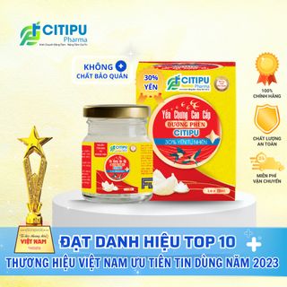 HỘP 6 HŨ YẾN CHƯNG CAO CẤP ĐƯỜNG PHÈN HÀM LƯỢNG 30% YẾN CITIPU
