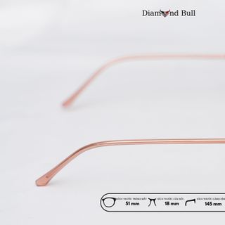 Mắt Kính Thời Trang Nam Nữ Diamond Bull Store Gọng Kim Loại Chống Ánh Sáng Xanh Tia UV 8-8042h