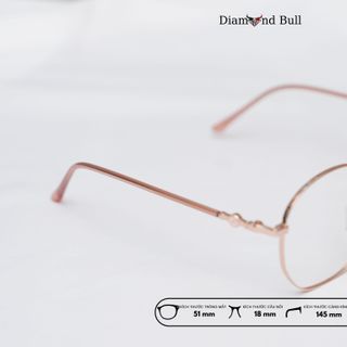 Mắt Kính Thời Trang Nam Nữ Diamond Bull Store Gọng Kim Loại Chống Ánh Sáng Xanh Tia UV 8-8042h