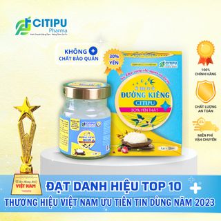 HỘP 6 HŨ YẾN CHƯNG CAO CẤP ĐƯỜNG KIÊNG HÀM LƯỢNG 30% YẾN CITIPU