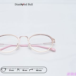 Kính Mắt Thời Trang Nam Nữ Diamond Bull Store Gọng Kim Loại Chống Ánh Sáng Xanh Tia UV 35-H-KL