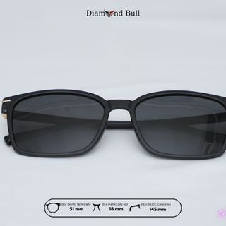 Mắt Kính Râm Mát Nam Nữ Thời Trang Diamond Bull Store Dáng Vuông Gọng Nhựa Mắt Râm Chống Tia UV 14-tr3941MĐ