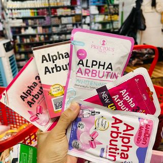 [Vĩ 10 Viên] Bột Dưỡng Trắng Ban Đêm Alpha Arbutin Thái Lan