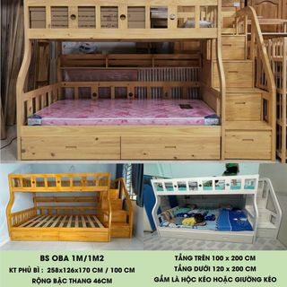 Giường tầng thiết kế dành riêng cho thị trường nội địa hàng chất lượng | Mã:OBA| Giường Tầng DAV