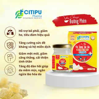 YẾN CHƯNG CAO CẤP ĐƯỜNG PHÈN HÀM LƯỢNG 30% YẾN CITIPU