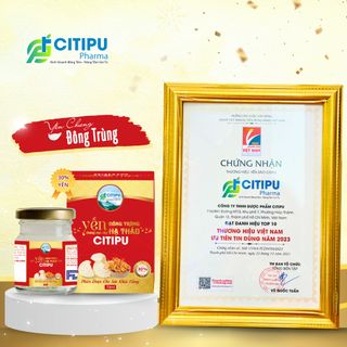 HỘP 6 HŨ YẾN CHƯNG CAO CẤP ĐÔNG TRÙNG HẠ THẢO HÀM LƯỢNG 30% YẾN CITIPU