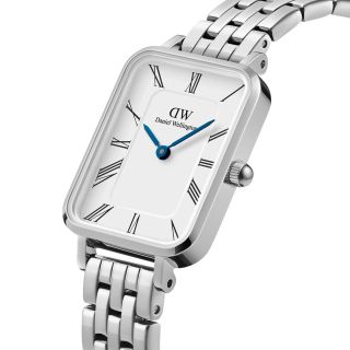 ĐỒNG HỒ NỮ CAO CẤP D.W PETITE ROMAN NUMERALS DÂY THÉP MẶT CHỮ NHẬT 1