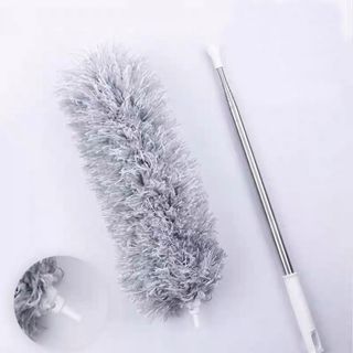 Chổi Quét Trần Bằng Sợi Vải Siêu Nhỏ Inox Cán Dài Gấp Gọn Thông Minh Cao Cấp Đầu Chổi Linh Hoạt Bẻ Cong KiMi Decor