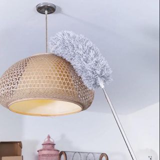 Chổi Quét Trần Bằng Sợi Vải Siêu Nhỏ Inox Cán Dài Gấp Gọn Thông Minh Cao Cấp Đầu Chổi Linh Hoạt Bẻ Cong KiMi Decor