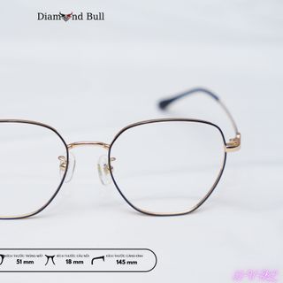 Kính Mắt Thời Trang Nam Nữ Diamond Bull Store Gọng Kim Loại Chống Ánh Sáng Xanh Tia UV 32-V-KL