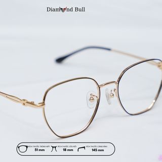 Kính Mắt Thời Trang Nam Nữ Diamond Bull Store Gọng Kim Loại Chống Ánh Sáng Xanh Tia UV 32-V-KL giá sỉ