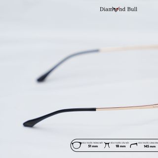 Kính Mắt Thời Trang Nam Nữ Diamond Bull Store Gọng Kim Loại Chống Ánh Sáng Xanh Tia UV 32-V-KL