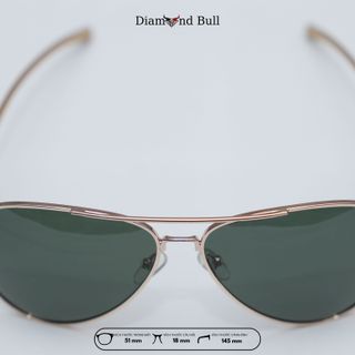 Kính Râm Mát Nam Nữ Thời Trang Diamond Bull Store Dáng Tròn Gọng Kim Loại Mắt Râm Chống Tia UV 30-X-KL