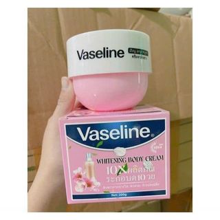 Kem Body Vaseline 10x Hồng 200g Tinh Chất Hoa Anh Đào , Trắng Mịn Da , Bật Tone Nhanh