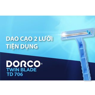 Dao Cạo Râu 2 Lưỡi DORCO TD 706 Chuyên Dùng Cho Khách Sạn