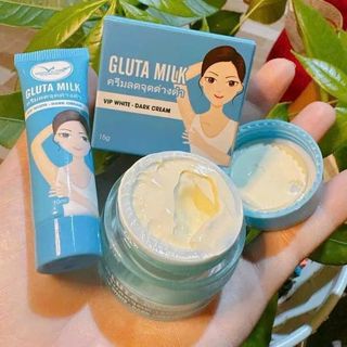Kem Thâm Nách Gluta Milk 15g & Tuýp Kem 10g (R) Trắng Mịn da , Khử thâm Hiệu Quả