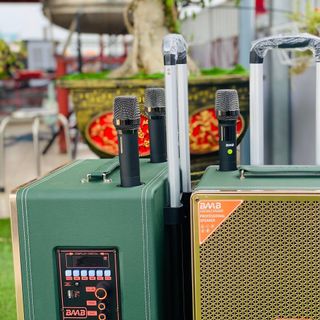 Loa Kéo Karaoke Di Động BB8612 Bass30 Công Suất 300W Chỉnh Bass Treble Echo Kèm 2 Micro Hát Nhẹ Vang Sâu