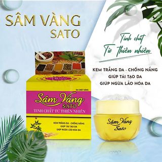 Kem sâm vàng sato trắng da thảo dược đông y 15g