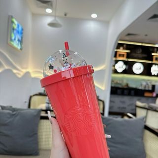 Ly Nhựa Có Nắp, Cốc Nhựa Có Nắp 710ml 2 Lớp In 3D Hình Kuromi + minier Kèm Ống Hút Kute