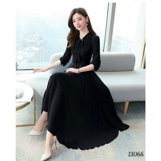 Đầm  midi ( ngang bắp chân) trung niên sang trọng cho mẹ bigsize thiết kế dáng xòe đẹp cao cấp dự tiệc N45