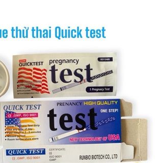Que Thử Thai Quick Test phát hiện thai sớm -Chính xác 1 hộp 100 cái giá sỉ