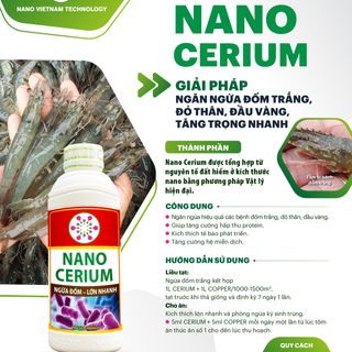 Dung dịch Nano Cerium Hỗ trợ Ngăn Ngừa Bệnh Và Tăng Cường Hấp Thu Cho Tôm, Cá, Động Vật Thuỷ Sinh