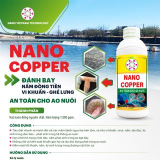Dung dịch Nano Copper Hỗ trợ tiêu diệt vi khuẩn, nấm, tảo độc,...cho tôm, cá, động vật thủy sinh