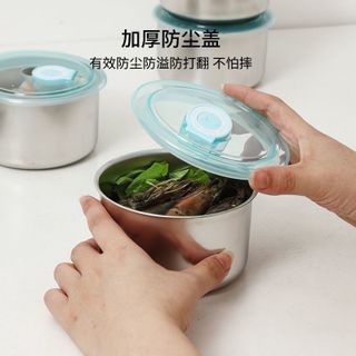 Tô bát tròn inox 304 không gỉ kèm nắp hút chân không (THÙNG 300C)