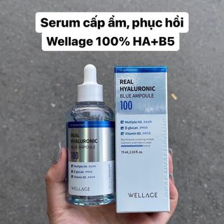 Tinh chất cấp ẩm phục hồi Wellage Real Hyaluronic Blue Ampoule 75ml