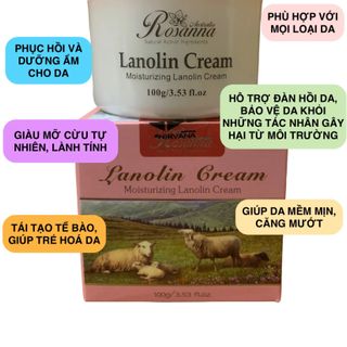 Kem cừu dưỡng da Lanolin Cream Rosanna giá sỉ