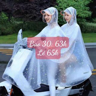 Áo mưa 2 đầu trong suốt