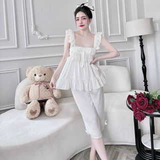 Đồ bộ lửng trơn tiểu thư dây