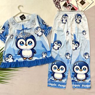 Đồ bộ dài tiểu thư cổ tròn ren