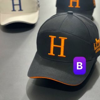 Nón kết thêu chữ H màu cam hoặc xanh CQ