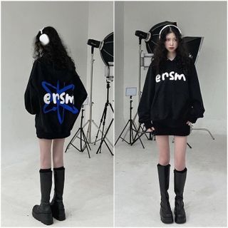 ÁO HOODIE NAM NỮ CÓ NÓN TRÒNG ĐẦU IN NGÔI SAO ERSM CHẤT NỈ MỊN DÀY HOT TREND -HTM FASHION giá sỉ