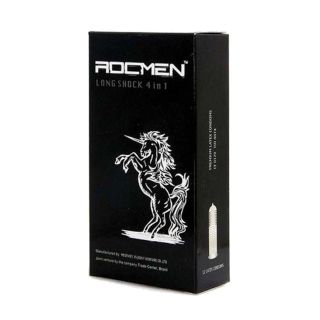 Bao cao su Rocmen đen Long Shock 4 in 1 kéo dài thời gian ( Hộp 12 cái)