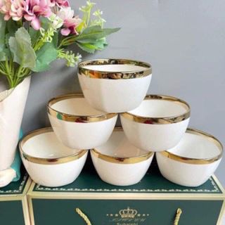 Hộp 6 Bát 6 Đôi Đũa Trắng (THÙNG 20B)