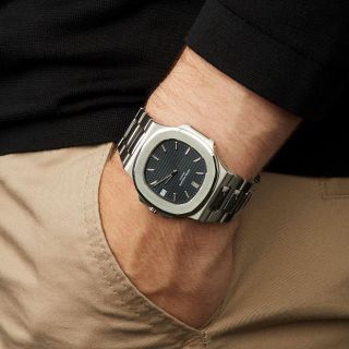 ĐỒNG HỒ NAM CAO CẤP PATEX MÁY CƠ MẶT VUÔNG SÀNH ĐIỆU