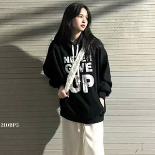 ÁO HOODIE CẶP ĐÔI NAM NỮ FORM RỘNG CÓ NÓN TRÒNG ĐẦU IN CHỮ NEVER GIVE UP -HTM FASHION