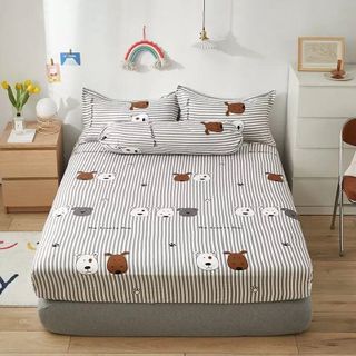 Set CHƯA GỒM CHĂN Cotton Poly Gồm 1 ga, 2 vỏ nằm Sang Xịn Mịn Dùng Cho Phòng Ngủ